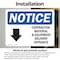 Signmission Contractor Material And Equipment Sign With Symbol, 7 in W x Rectangle, Vinyl Decal OS-2PACK-NS-D-57-L-10821 - alternate 6